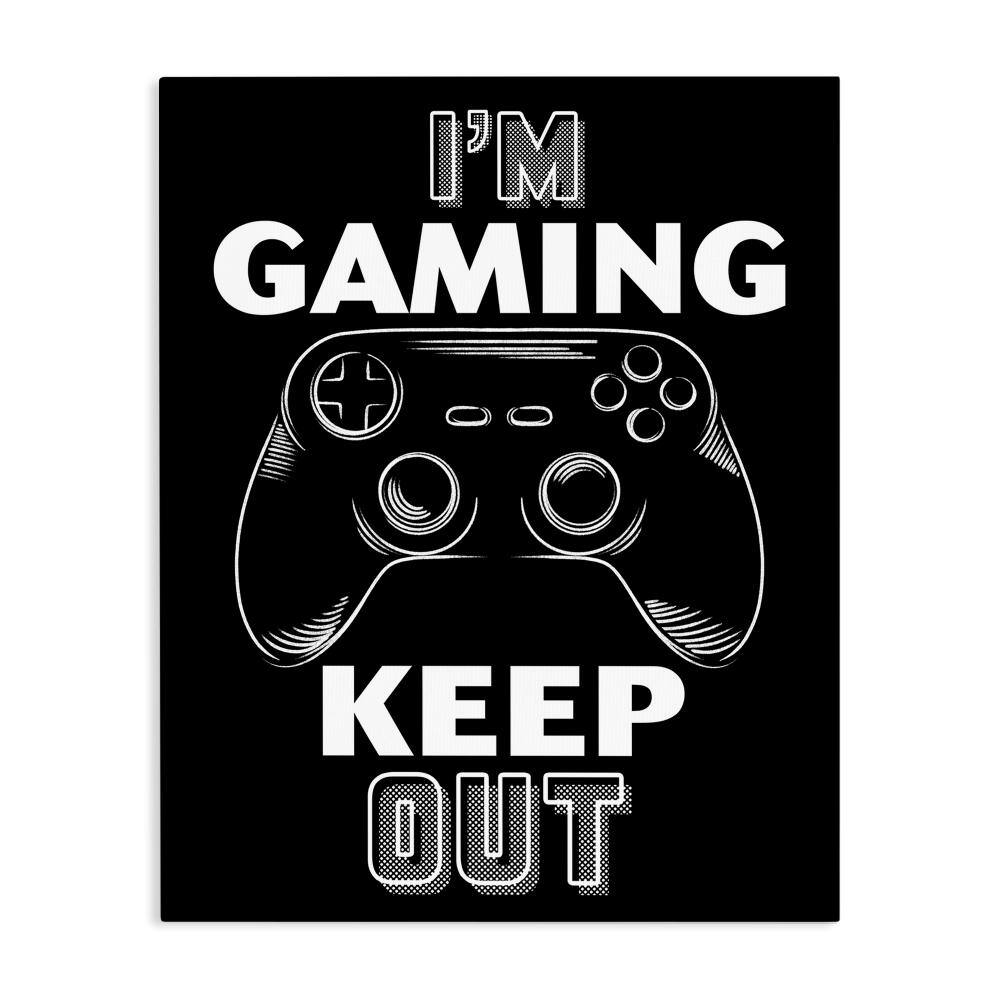 I'm Gaming Keep Out  Canvas Wall Art, design by Marcus Prime