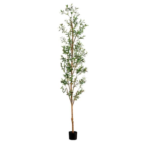 Nearly Natural 9 ft. Artificial Olive Tree with Natural Trunk