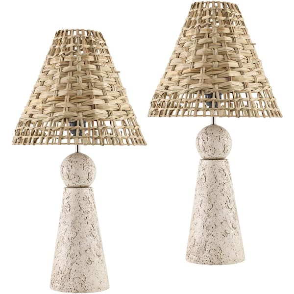 Teslin 22 in. H x 12 in. W Traditional Accent Table Lamp, Brown