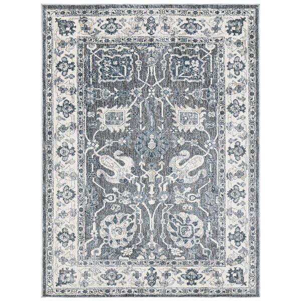 Amer Rugs Zelda Arabelle Blue 2 ft. x 3 ft. Oriental Polyester Area Rug