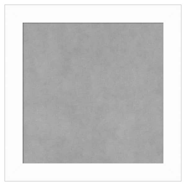 Amanti Art Basic White Narrow 19 in. x 19 in. Framed Magnetic Board