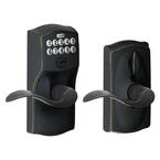 MiLocks Oil Rubbed Bronze Keyless Entry Deadbolt and Door Handleset ...