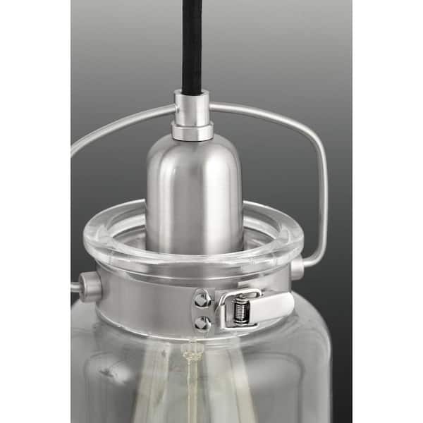 Progress Lighting Calhoun Collection 5-Light Brushed Nickel Chandelier with Shade