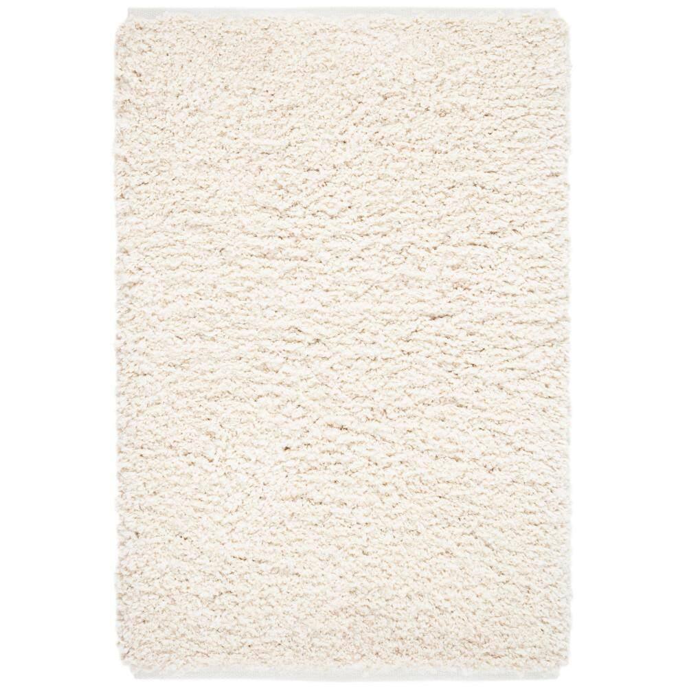 DASH & ALBERT Kodiak Handwoven Microfiber Performance Ivory 3 ft. x 5 ...