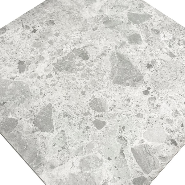 Terrazzo Ice Grey Terrazzo Effect Porcelain Tiles - 800x800mm