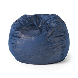 Lillie Navy Blue Bean Bag (25 in. x 34 in. x 34 in.)