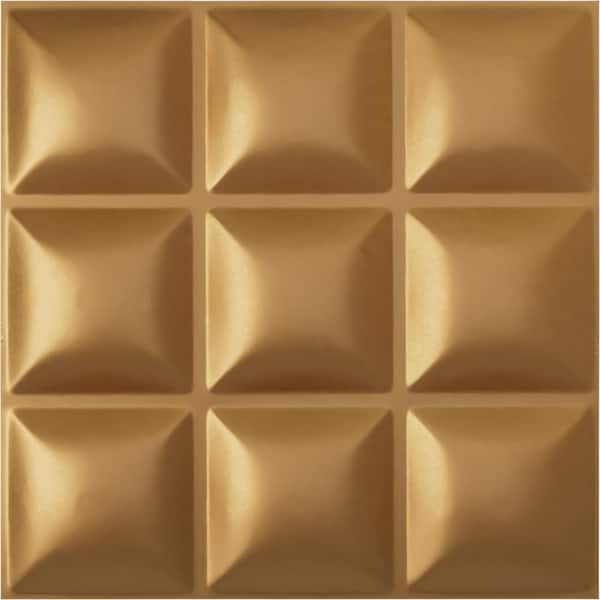 Ekena Millwork 19 5/8 in. x 19 5/8 in. Classic EnduraWall Decorative 3D Wall Panel, Gold (Covers 2.67 Sq. Ft.)