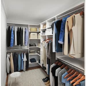 Ultimate 84 in. W - 115 in. W White Wood Closet Corner System