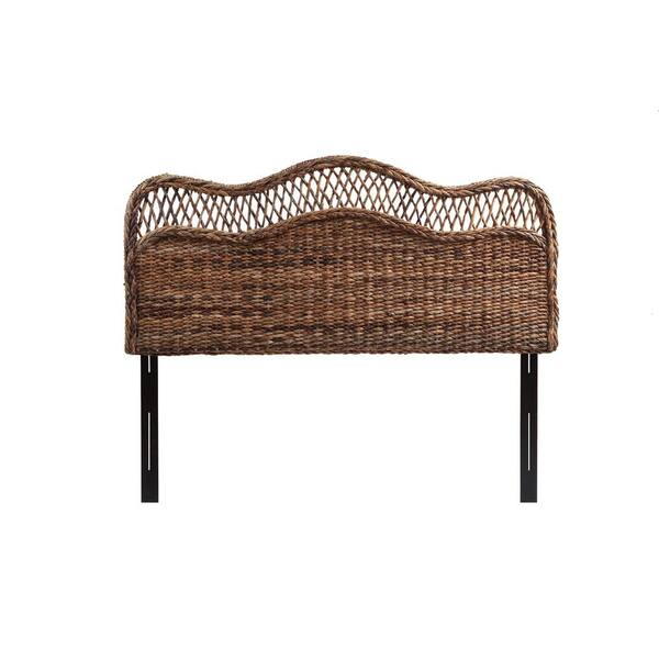 Crawford & Burke Tomini Handwoven Banana Leaf Brown Queen Headboard