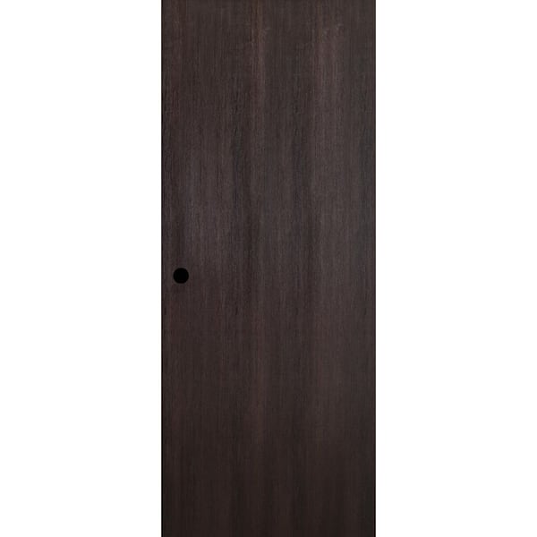 Optima 42 in. x 80 in. Right-handed Veralinga Oak Composite Wood Single Prehung Interior Door with Hidden Frame Reverse