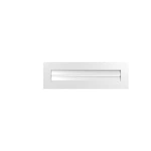 38" x 12" Vertical Surface Mount PVC Gable Vent: Functional with Standard Frame