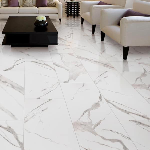 marble♡ Daltile Renner Marble Ash 24 in. x 48 in. Polished Porcelain
