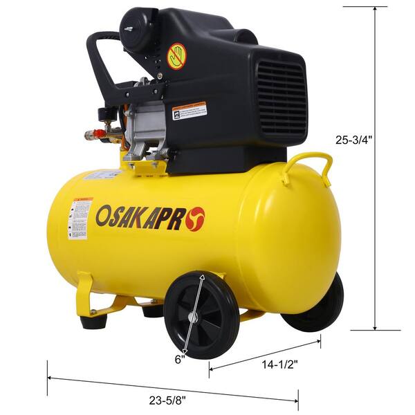 10.0 Gal. 3.5 HP 115 PSI Ultra Quiet Electric Air Compressor in Yellow