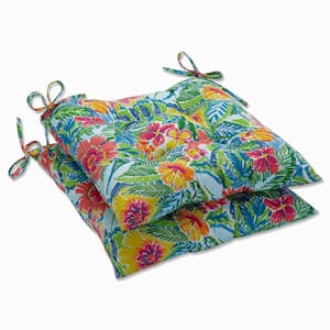 Floral 19 x 18.5 Outdoor Dining Chair Cushion in Multicolored (Set of 2)