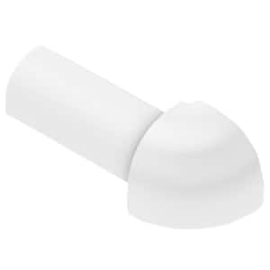 Rondec Bright White Color-Coated Aluminum 1/4 in. x 1 in. Metal 90 Degree Outside Corner