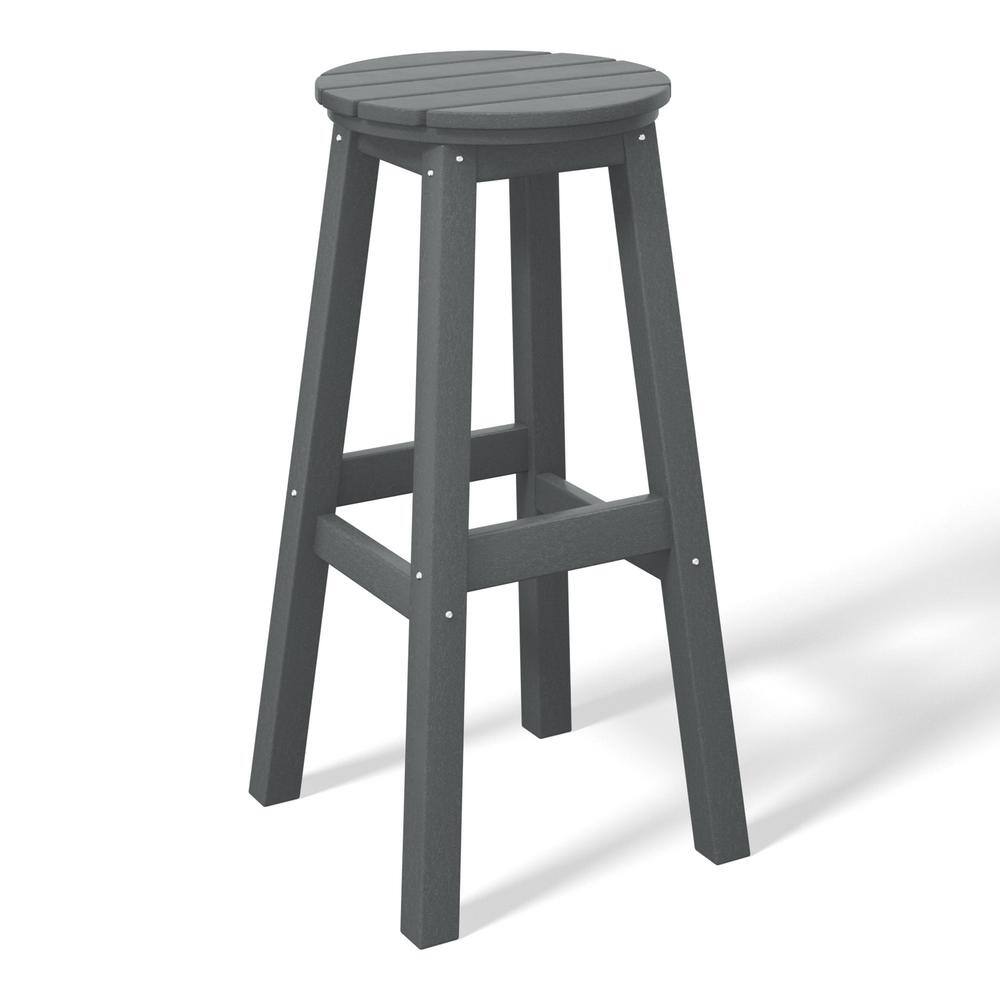 WESTIN OUTDOOR Laguna 29 in. HDPE Plastic All Weather Backless Round ...