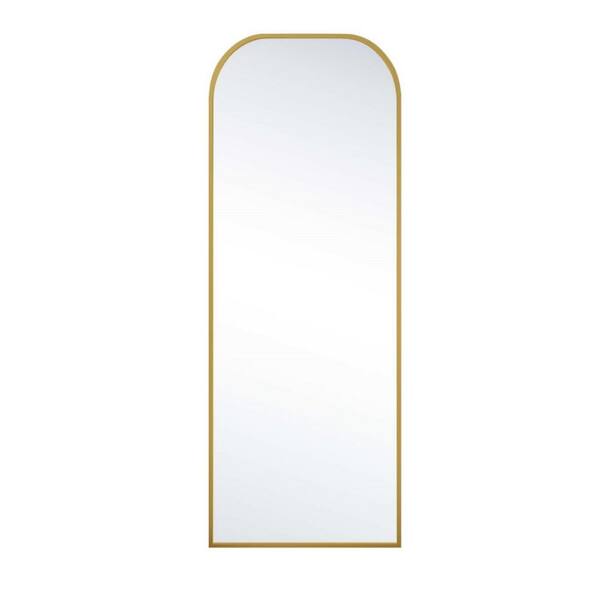 XRAMFY Gold 25.6 in. W x 70.5 in. H Modern Rectangular Rounded-Top