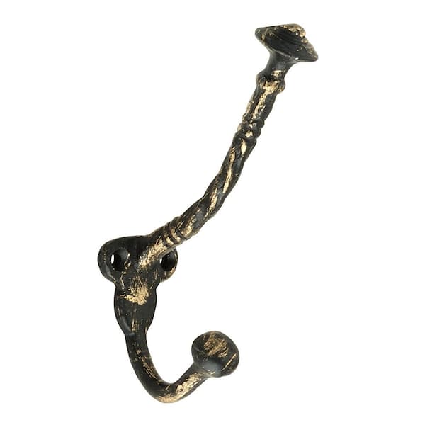Mascot Hardware Twisted 5 in. (130 mm) Antique Brass Patina Hat and Coat  Hook HK039ABP - The Home Depot
