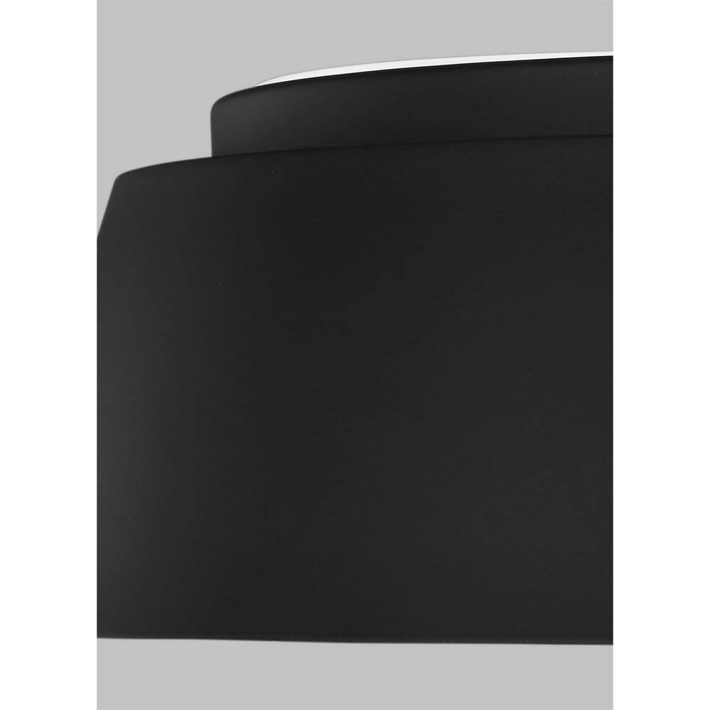 Midnight Black Glass 4-Light Flush Mount
