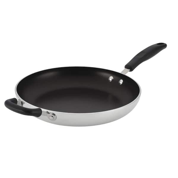 Farberware Cookstart 12 in. Aluminum Nonstick Stovetop Skillets in Silver