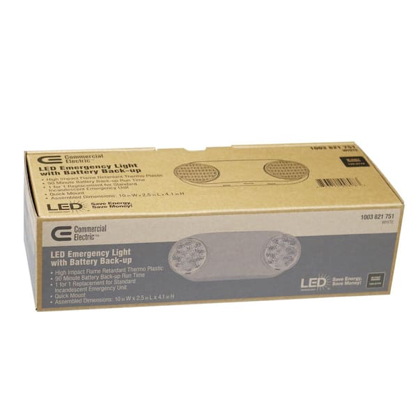 Emergency Lighting LED Steel Unit - 120 Minute Battery