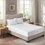 Cooling Waterproof White King Knit Mattress Pad