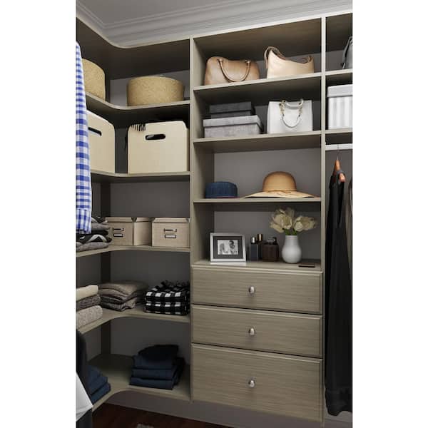 8 in. H x 24 in. W Gray Wood Drawer