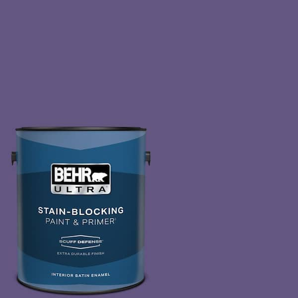 BEHR ULTRA 1 gal. #PPU16-02 Vigorous Violet Extra Durable Satin Enamel Interior Paint & Primer