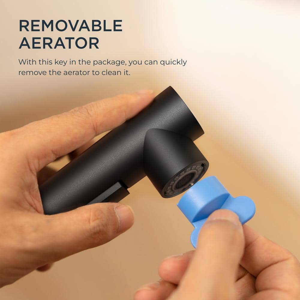 Matte Black Stainless Steel Pull Down Kitchen Faucet with Soap Dispenser