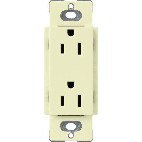 Lutron TamperResistant Duplex Receptacle, 15Amp, Almond CARS15TRAL