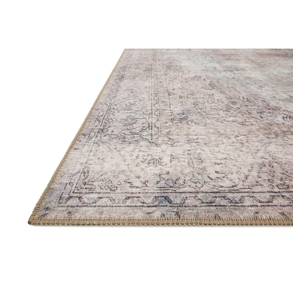 Gray and Silver Hand-knotted Synthetic Oriental Rug, 3'6" x 5'6"