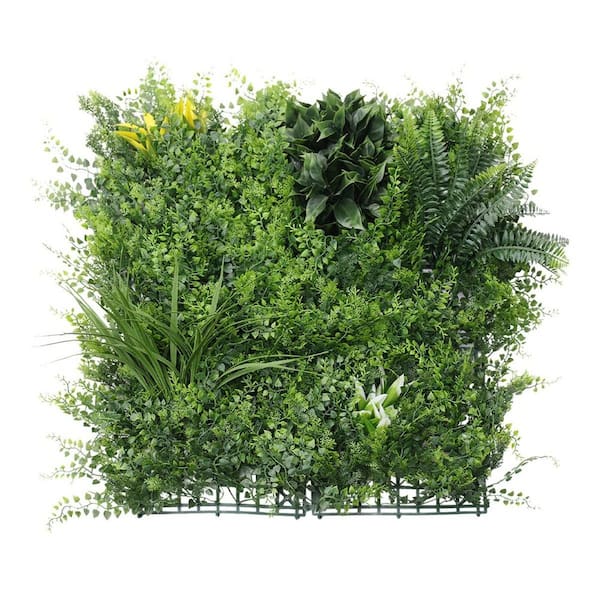 BANSA ROSE 20 in. H x 20 in. W Plastic Artificial Ivy Hedge Privacy Garden Fence for Home Backyard Garden, , 1-Pieces