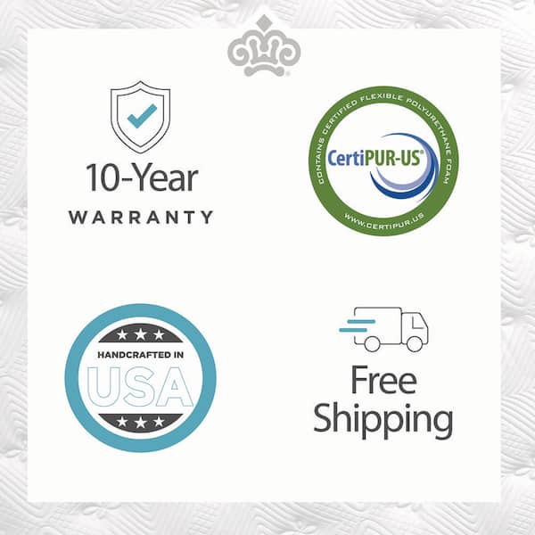 Passions Auburnwood California King Medium Firm 15 in. Euro Pillow Top Hybrid Mattress