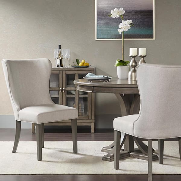 MADISON PARK Signature Helena Cream/Grey Dining Side Chair