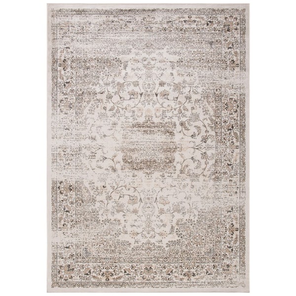 Atlas 3 ft. x 5 ft. Beige/Gray Transitional Medallion Area Rug