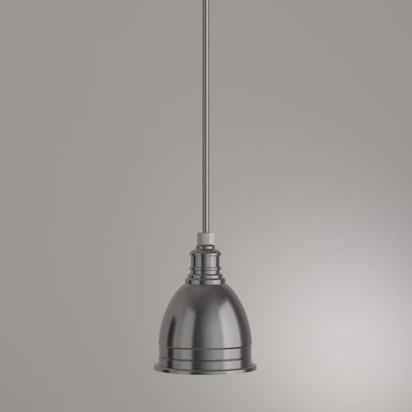 Home Decorators Collection 1-Light Brushed Aluminum Pendant with Metal Shade 