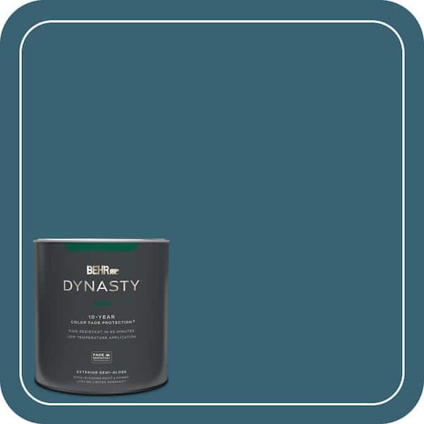 BEHR DYNASTY 1 qt. #PPU13-18 Bermudan Blue Semi-Gloss Exterior Stain-Blocking Paint & Primer