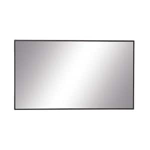 40 in. x 24 in. Rectangle Framed Black Wall Mirror with Thin Minimalistic Frame