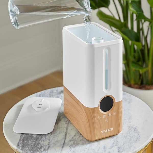 Vissani 1.5 Gal. Ultrasonic Humidifier 360 ° Turning Dual Nozzle