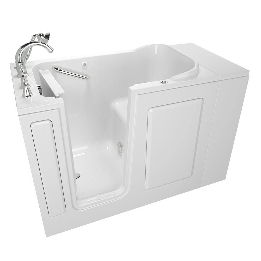 Exclusive Series 48 in. x 28 in. Left Hand Walk-In Air Bath Bathtub with Qu