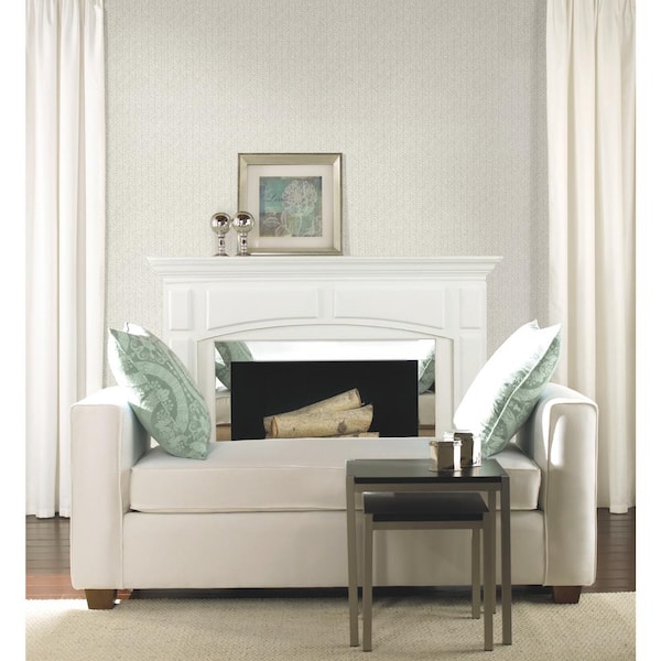 Ronald Redding Light Grey Paper Unpasted Matte Wallpaper Woven Texture 27 in. x 27 ft.