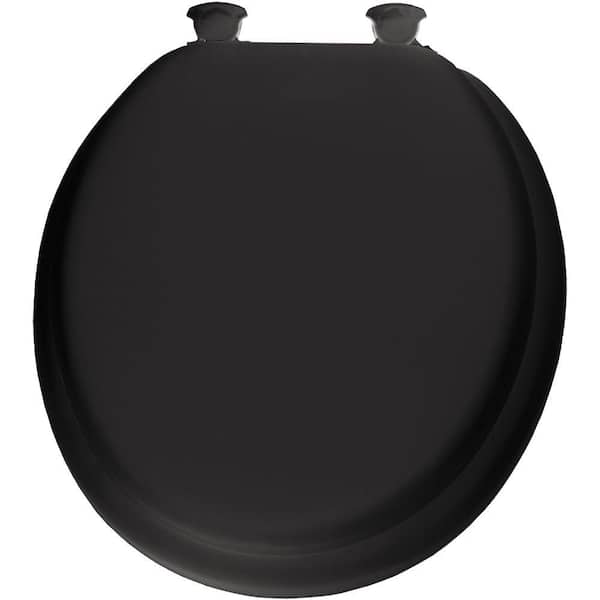 Mayfair Lift-Off Soft Round Closed Front Toilet Seat in Black