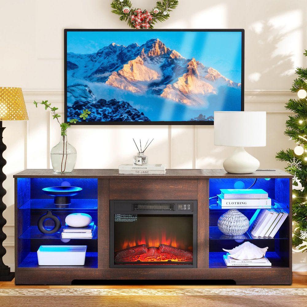 ToolCat 58 in. Freestanding TV Stand, with 18 in Electric