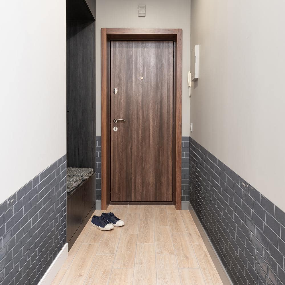Gray 11.87'' x 8.5'' Self-Adhesive 3D Peel and Stick Backsplash Tiles