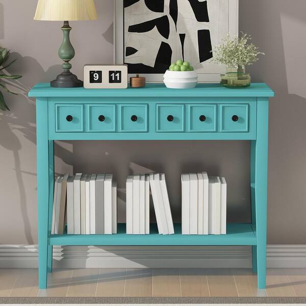 Teal console table discount