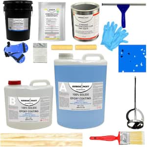 3 gal. Gray Gloss 2-Part 600 sq.ft. Epoxy Kit Interior Industrial Concrete Basement & Garage Epoxy Floor Paint Kit
