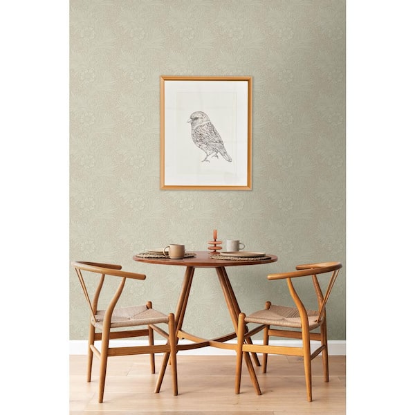 Neutral Marigold Garden Vinyl Peel and Stick Wallpaper Roll (31.35 sq. ft.)