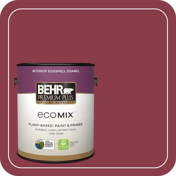 BEHR PREMIUM PLUS 1 gal. #130D-7 Cranapple Eggshell Enamel EcoMix Plant ...