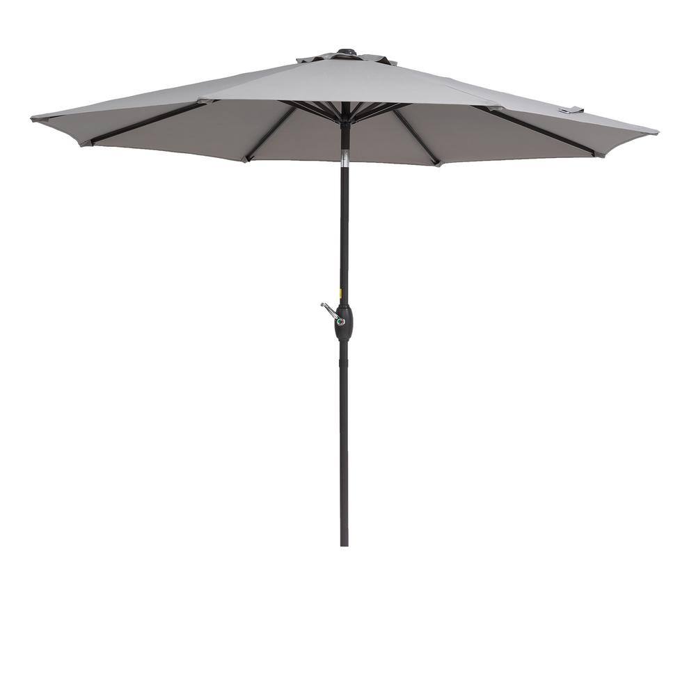 Seymo 9 ft. Steel Market Tilt Patio Umbrella in Gray Without Base price history on PriceWatchPro