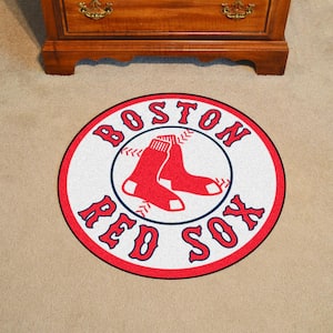 Boston Red Sox White 2 ft. x 2 ft. Round Area Rug